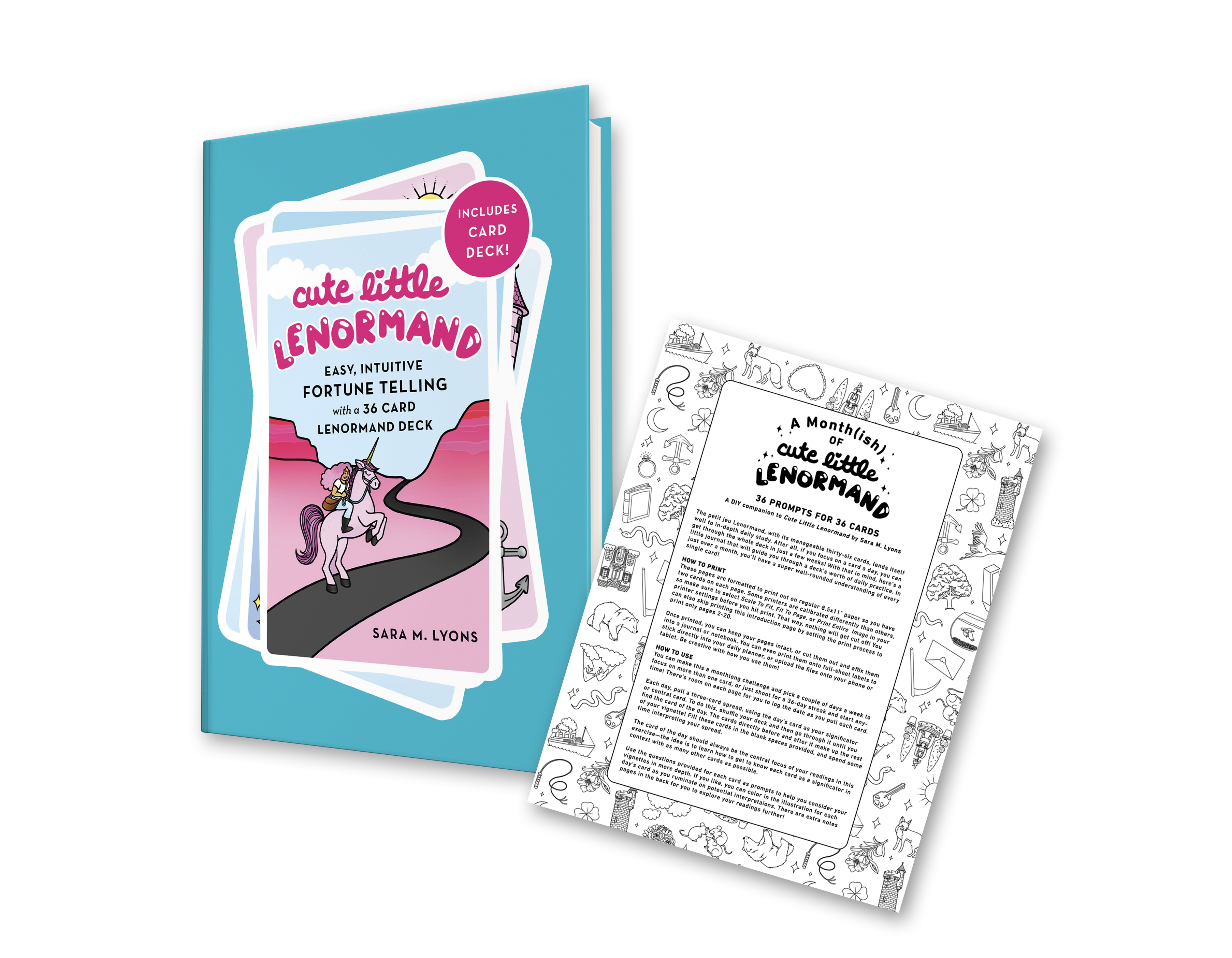 cute little Lenormand占いカードセット Purple Moon - Cute Little Lenormand : Easy, Intuitive Fortune Te